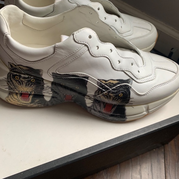 Gucci Rhython Tiger Sneakers US Size 6 - Picture 2 of 5